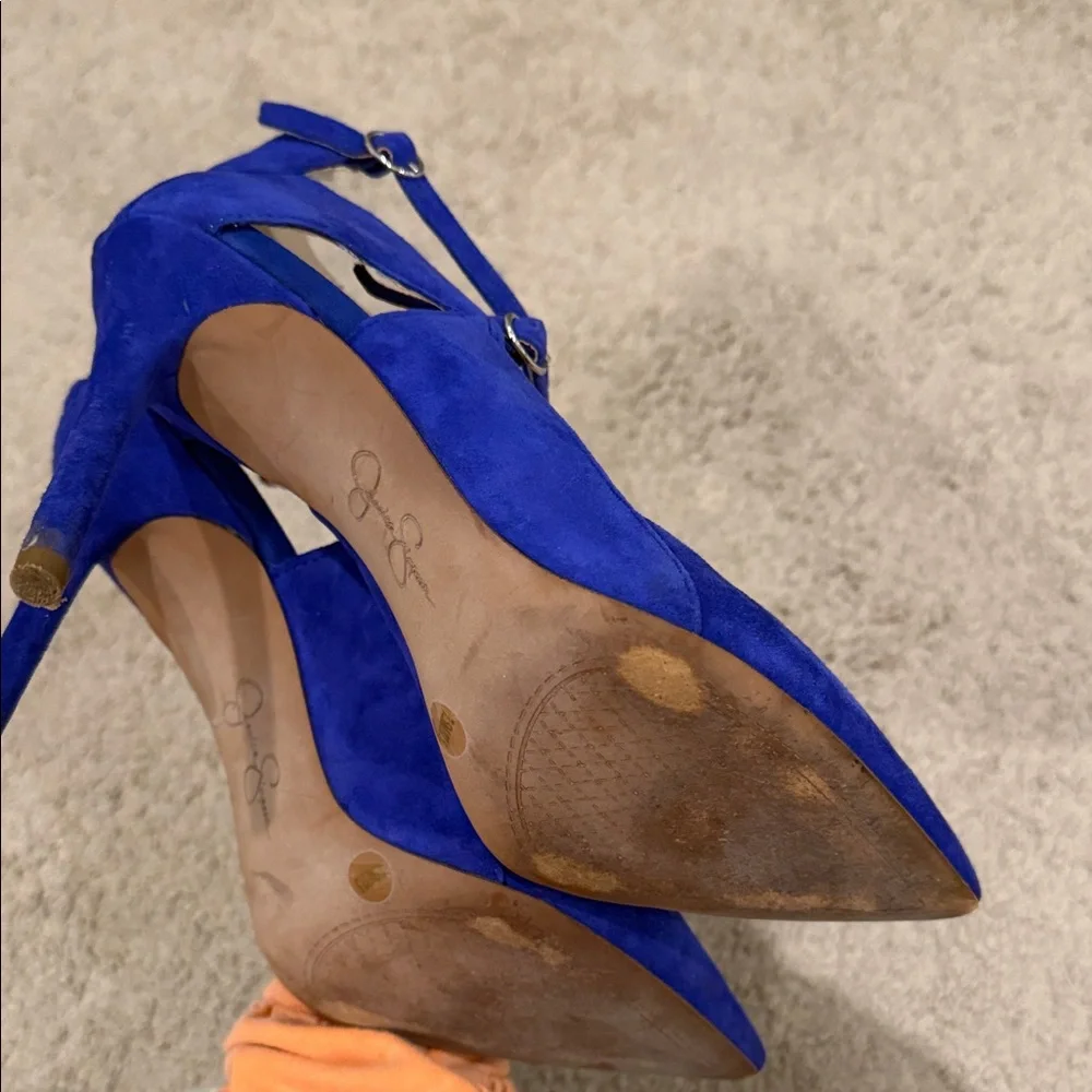Jessica Simpson Blue Suede Women's Heels - Picture 8 of 9